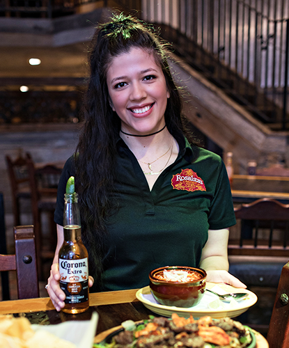 Rosalita's Cantina server at table