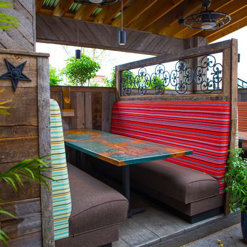 Rosalita's Cantina exterior patio booth